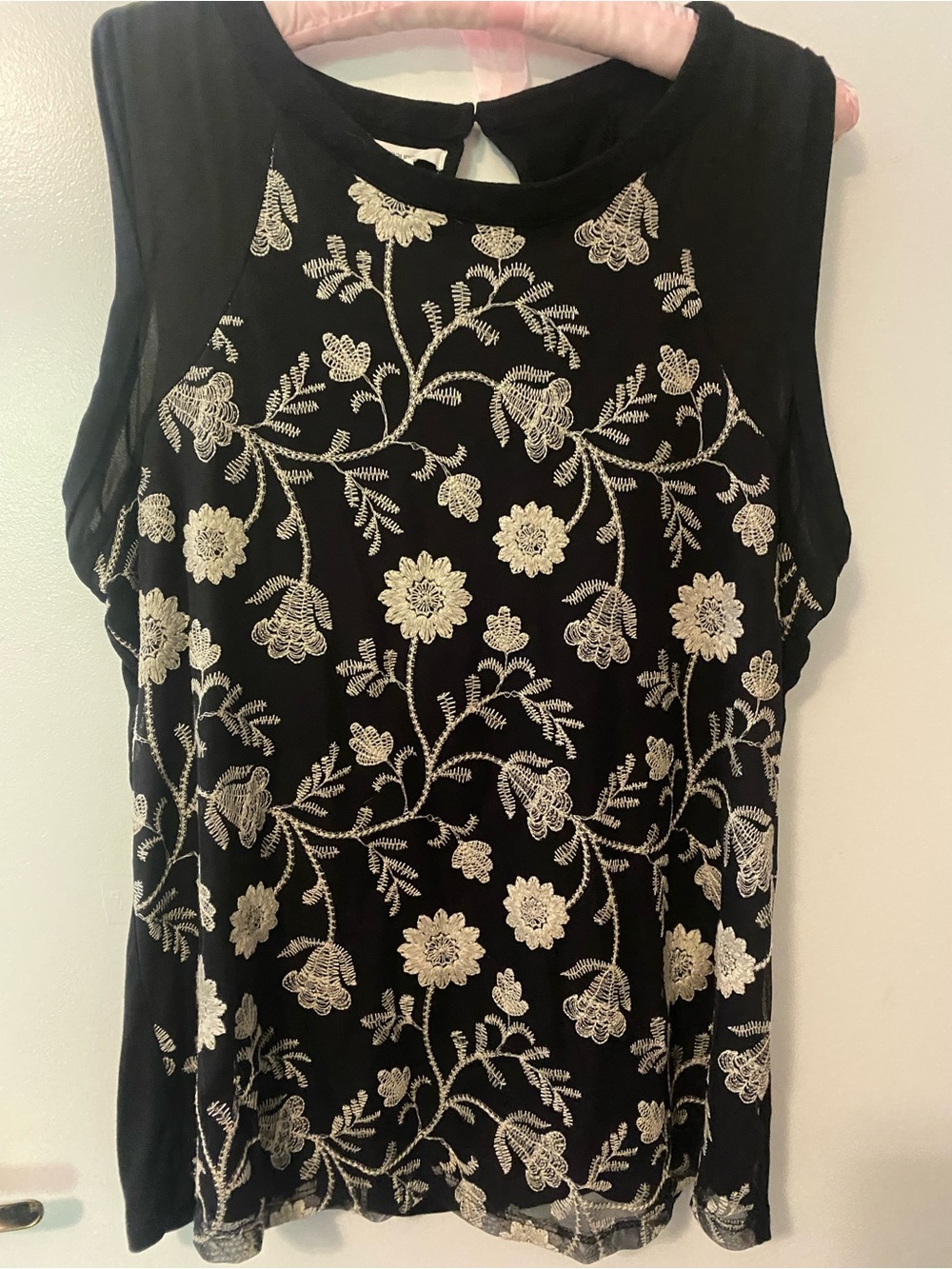 Maurices Black Top with White Brand Tag